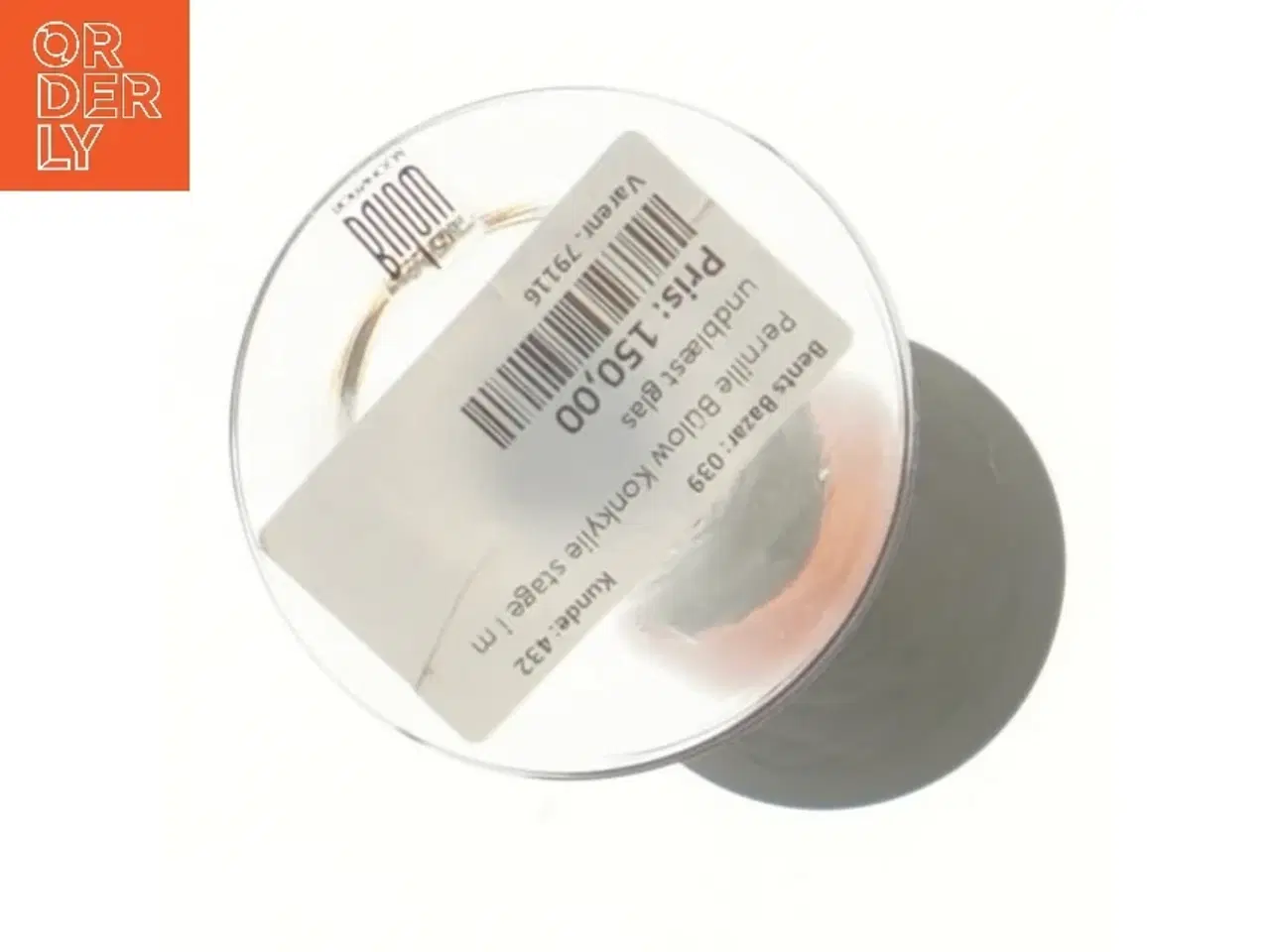 Billede 3 - Lysestage i glas og metal fra Bülow (str. 19,5 cm)