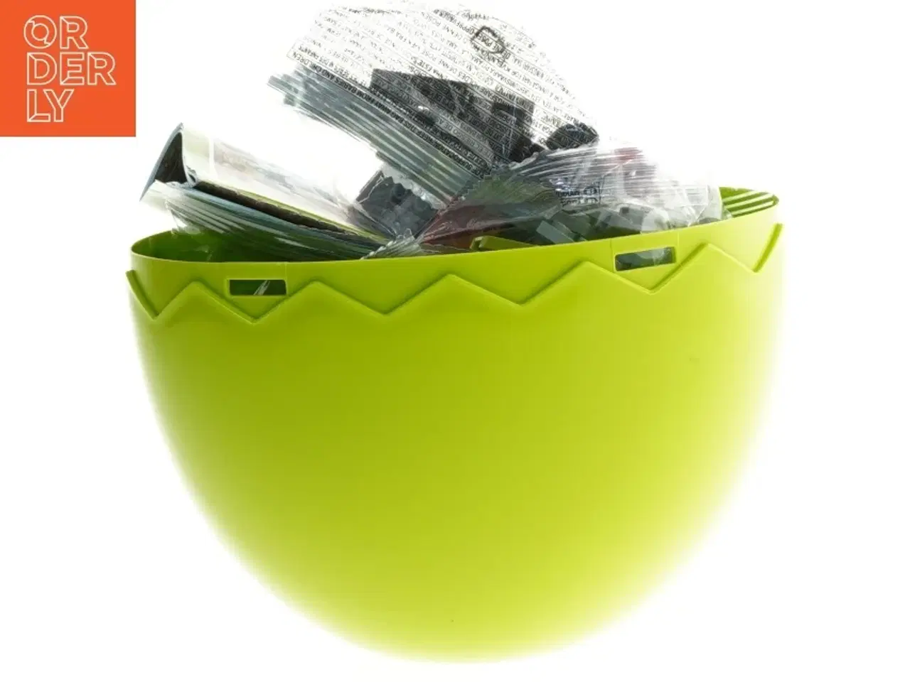 Billede 3 - Grøn plastikæg med byggesæt indeni fra Zuru (str. 23 cm)