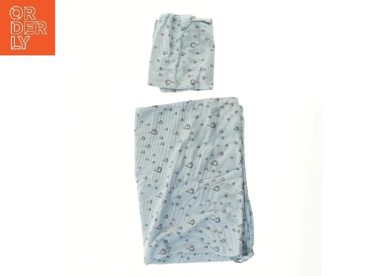 Billede 1 - Vanilla copenhagen Blåt sengetøj med regndråbe mønster (str. 42x37 & 92x132 cm)