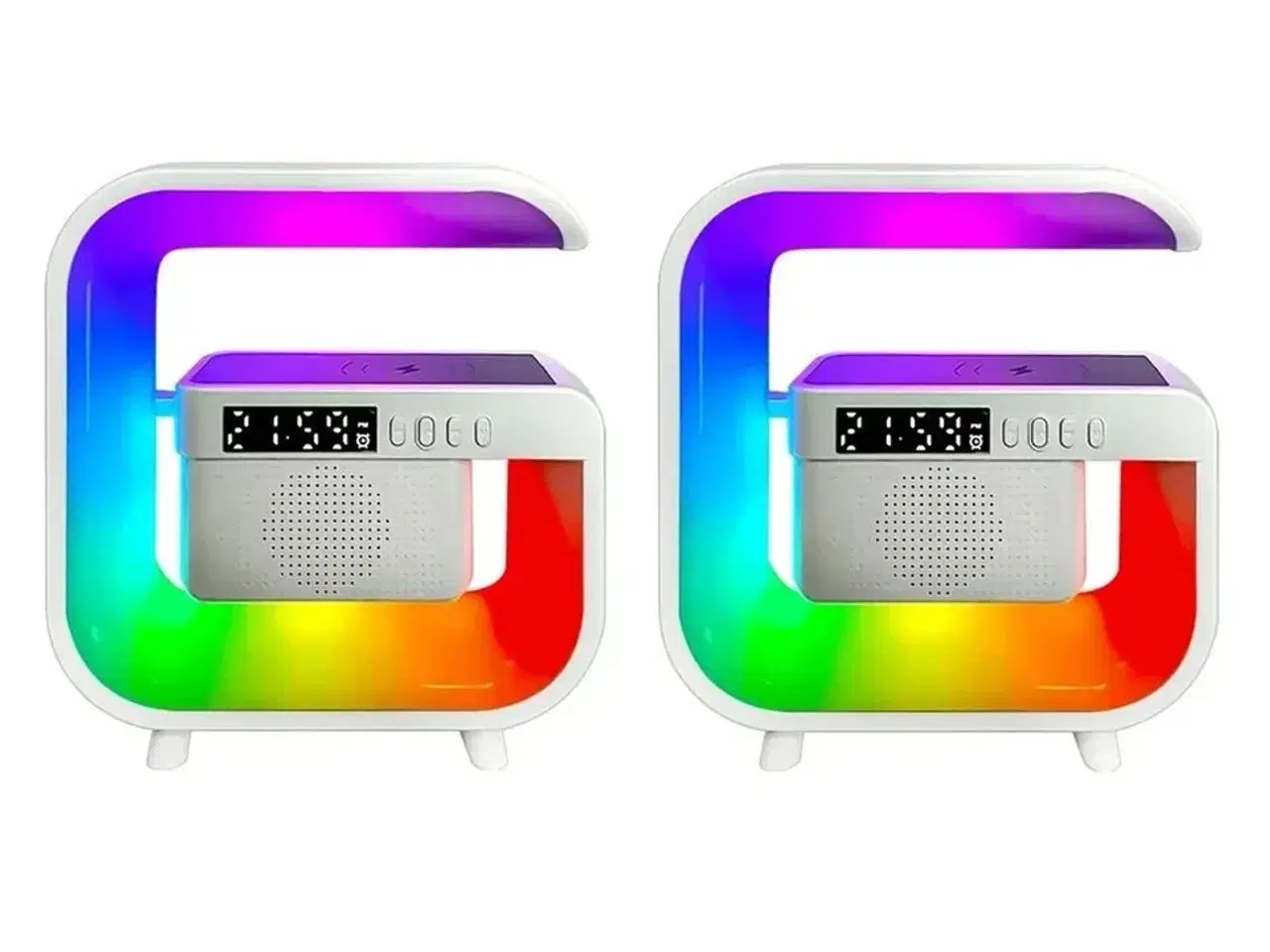 Billede 1 - 2 stk. Bluetooth højttaler, opladelig med indbygget trådløs oplader.