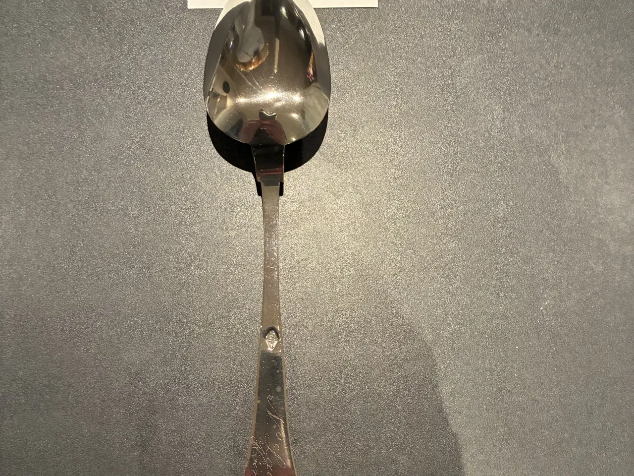 Billede 2 - Gammel dobbeltriflet middagsske i sølv