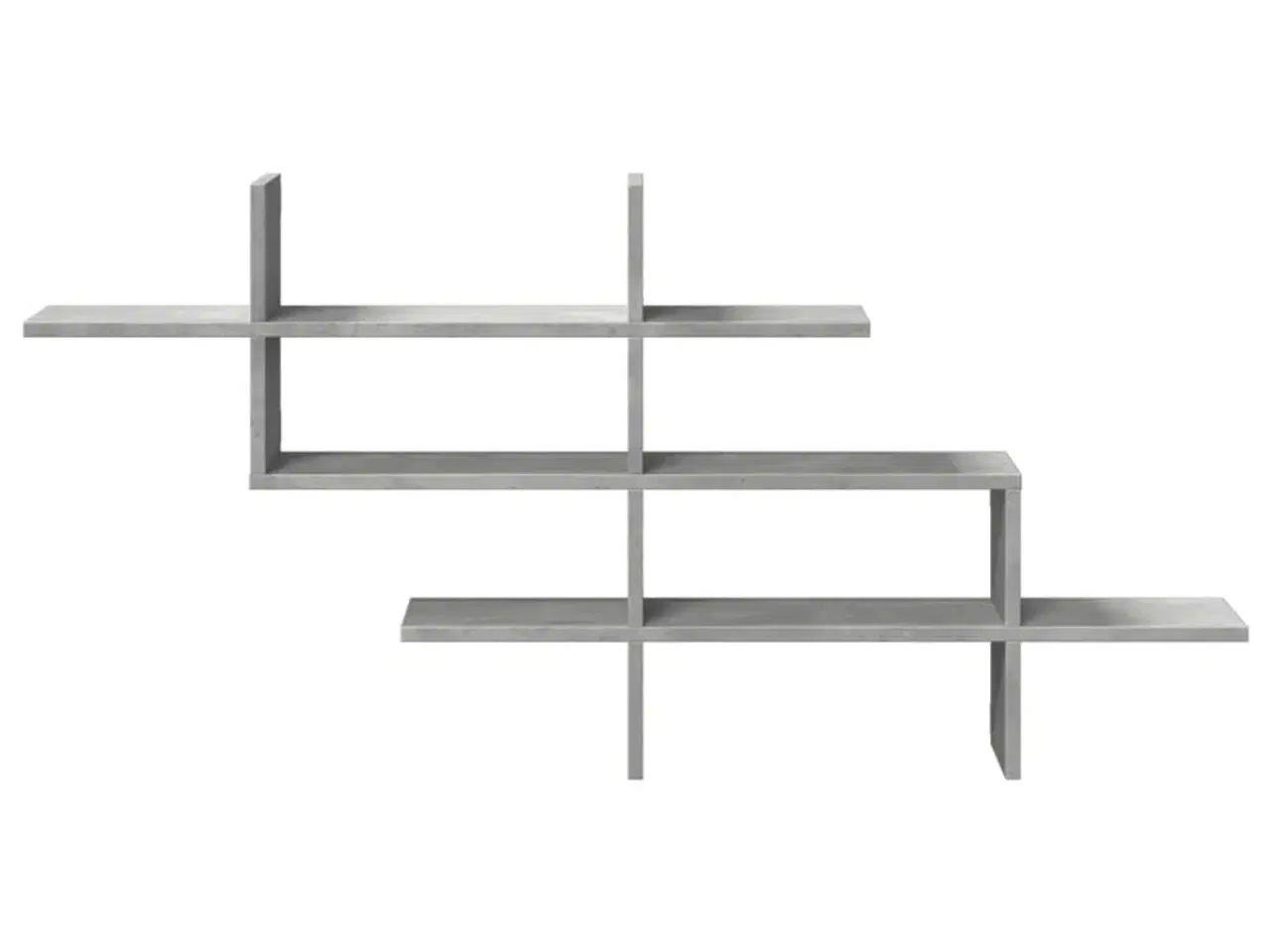 Billede 4 - Væghylde 124,5x18x60,5 cm konstrueret træ betongrå