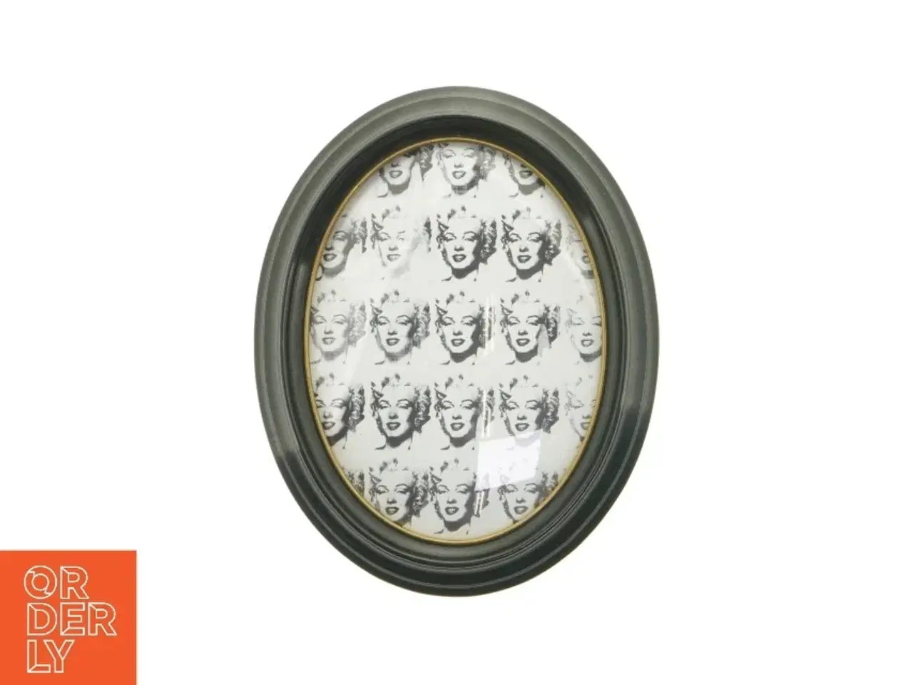 Billede 1 - Oval ramme med Marylyn Monroe (str. 24 x 19 cm)