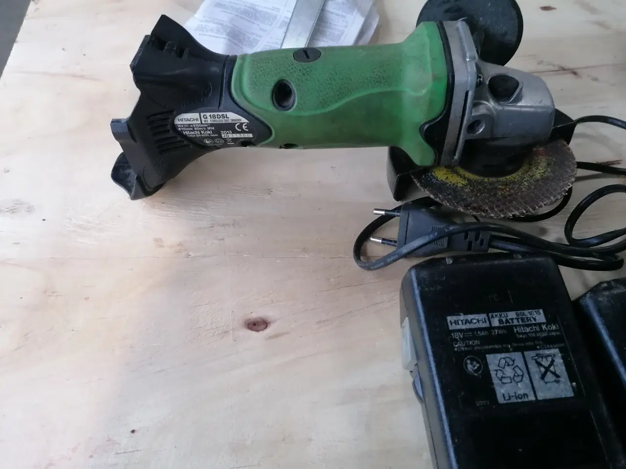 Billede 3 - Batteri Vinkelsliber HITACHI 115 mm