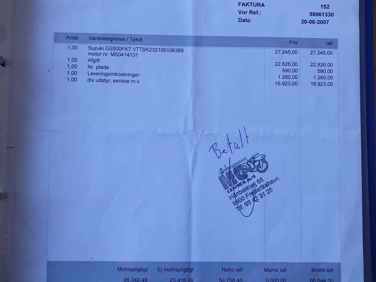 Billede 5 - Fin Suzuki GS 500F - kørt kun 4.500 km