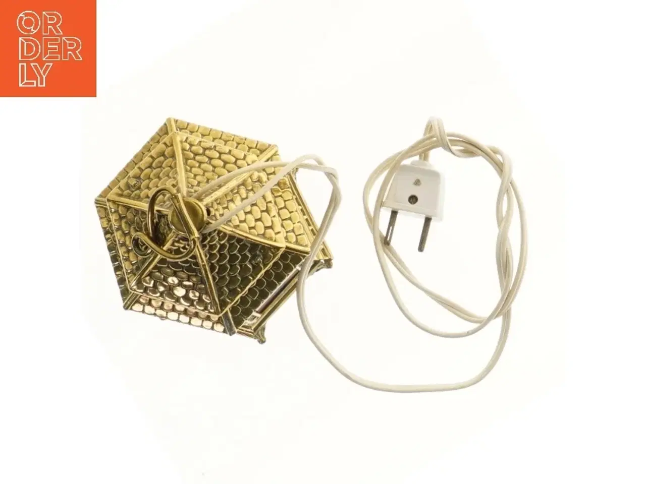 Billede 2 - Dekorativ lanterne lampe med farvet glas (str. 18 cm)