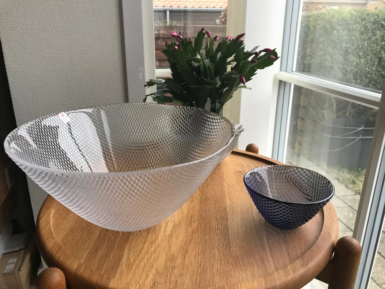 Billede 2 - Trigona glasskål i nubret glas, Holmegaard