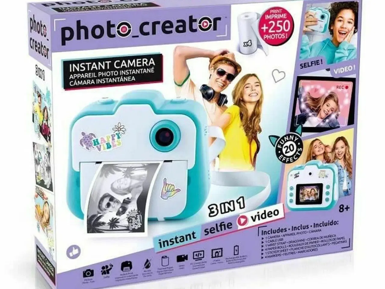 Billede 7 - Børnekamera med printer Canal Toys - blå, 12 MP, 2,4"