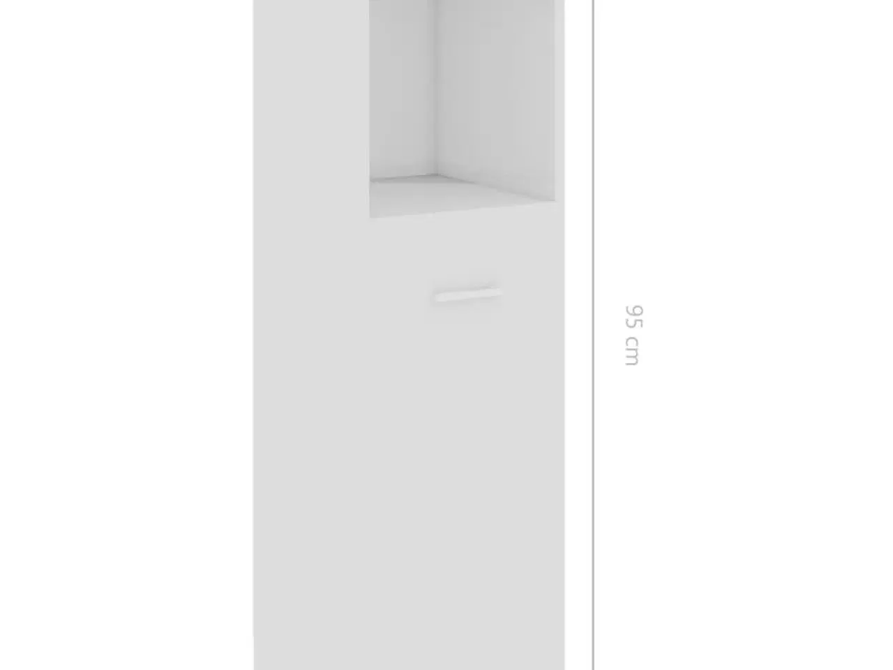 Billede 9 - Badeværelsesskab 30x30x95 cm konstrueret træ hvid højglans