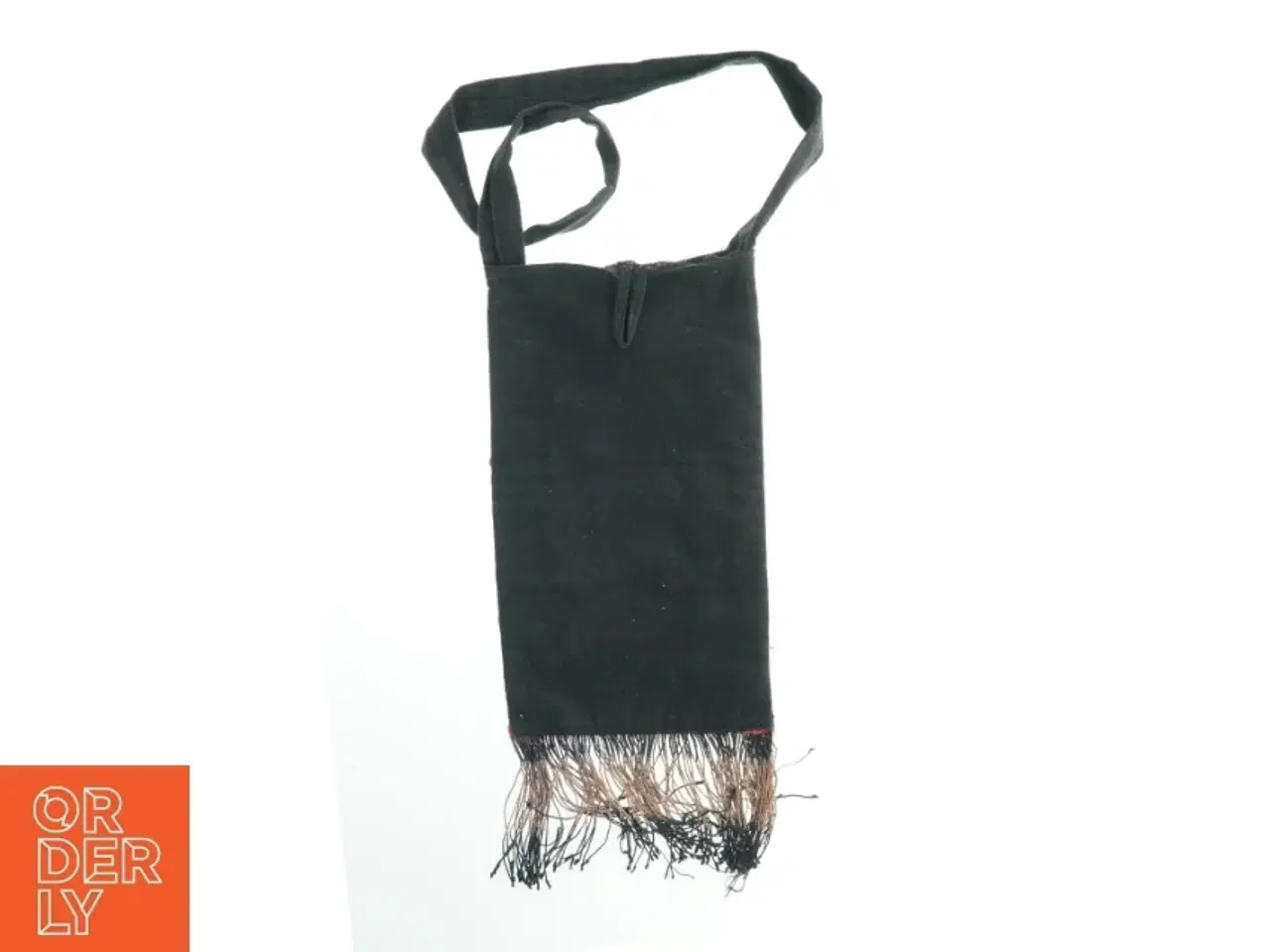 Billede 2 - Broderet skuldertaske med frynser (str. 40x23 cm)