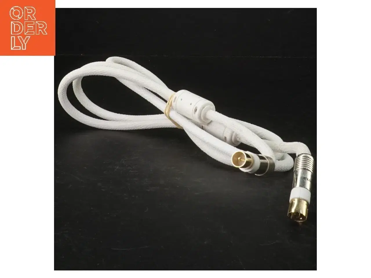 Billede 1 - Hvidt kabel med rundt stik (str. 160 cm)