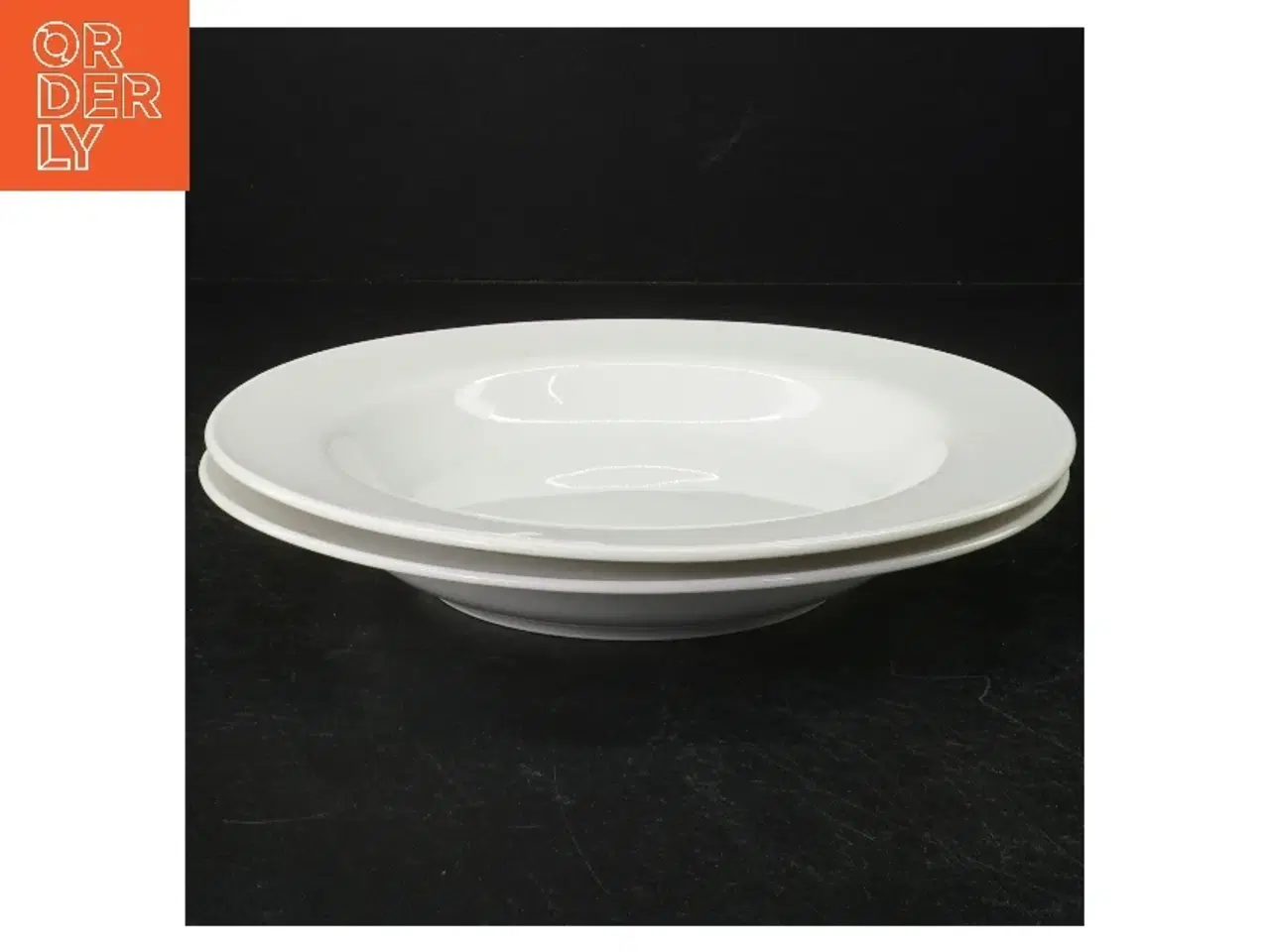 Billede 1 - Hvide porcelænstallerkener (str. 23 cm)