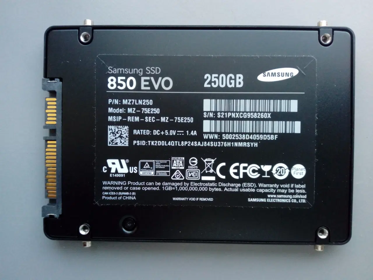 Billede 2 - Samsung 850 EVO SSD 250GB