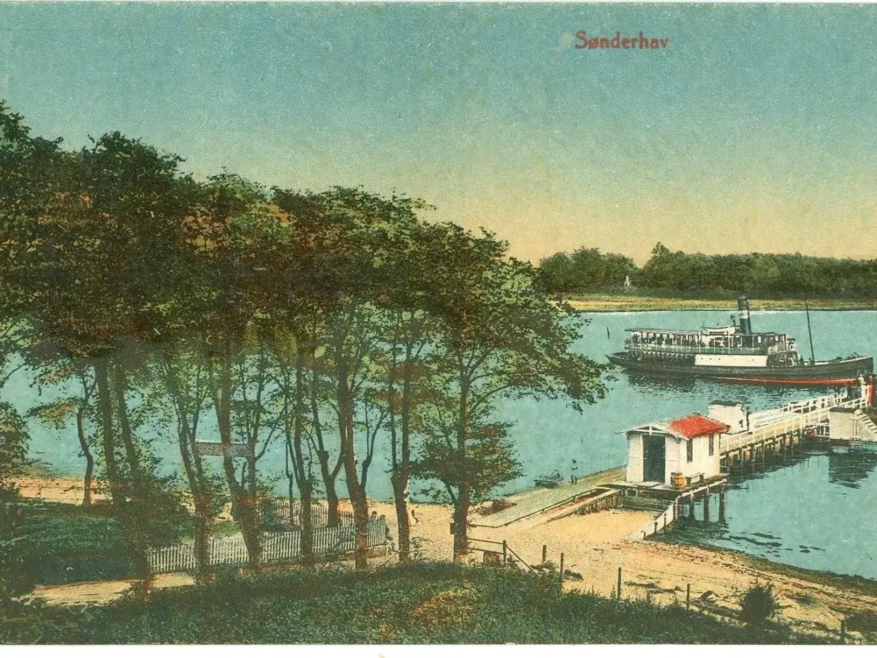 Billede 1 - Sønderhav med dampskib