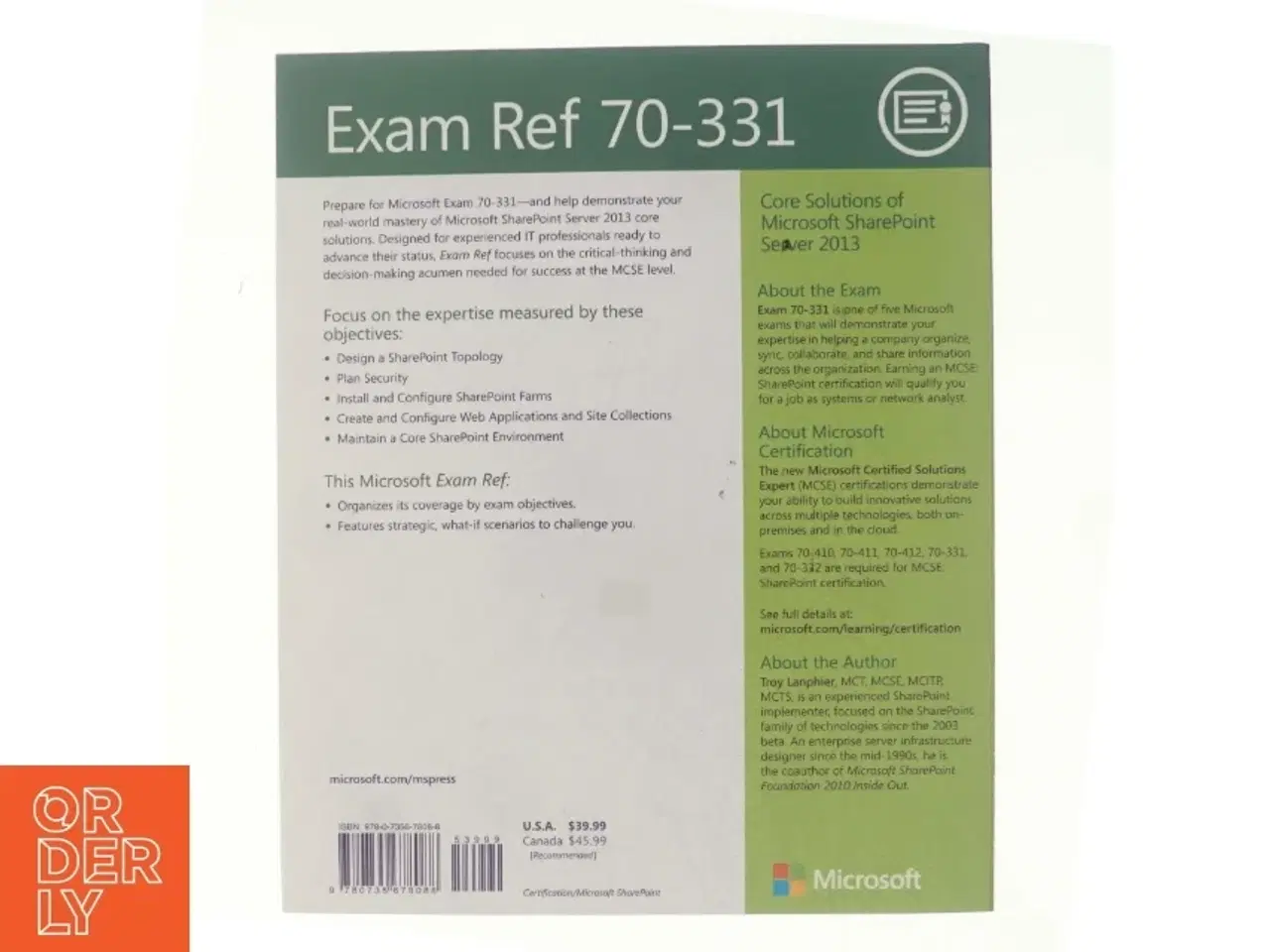 Billede 3 - Exam Ref 70-331 Core Solutions of Microsoft SharePoint Server 2013 af Troy Lanphier (Bog)
