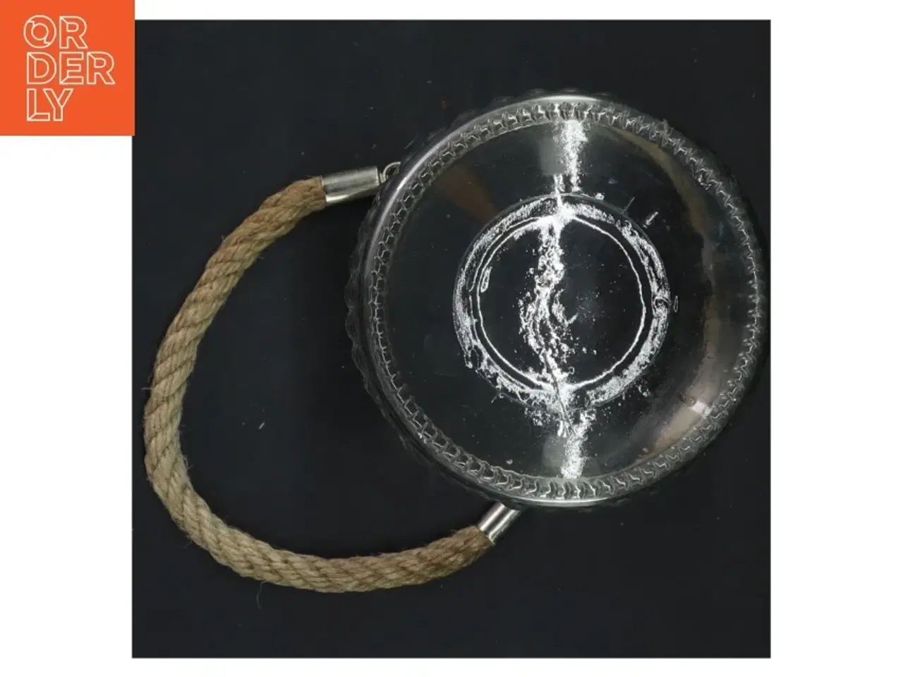 Billede 3 - Glasvase med rebhåndtag (str. Ø 10x14 cm)