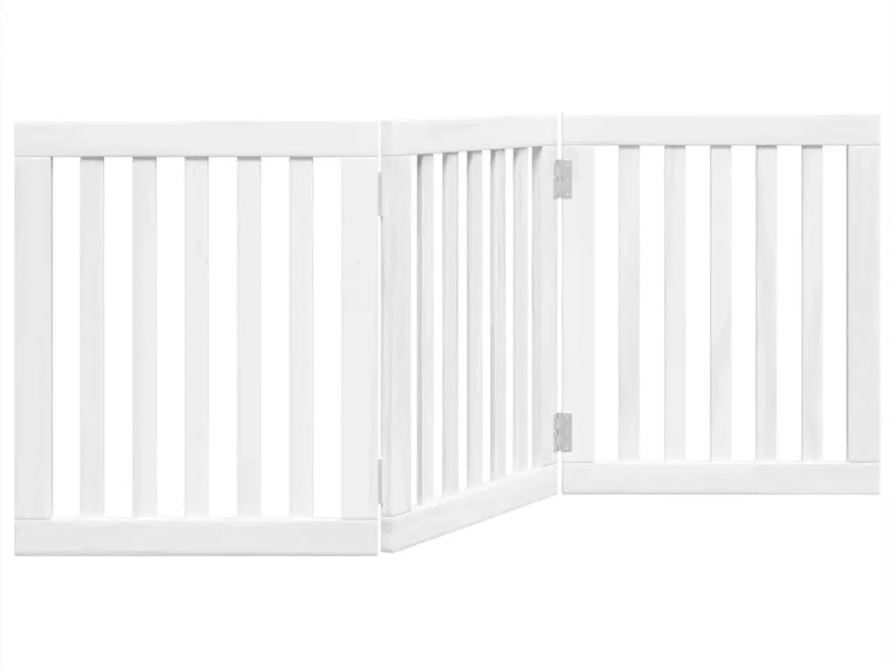 Billede 2 - Hundelåge 3 paneler 150 cm foldbar poppeltræ hvid