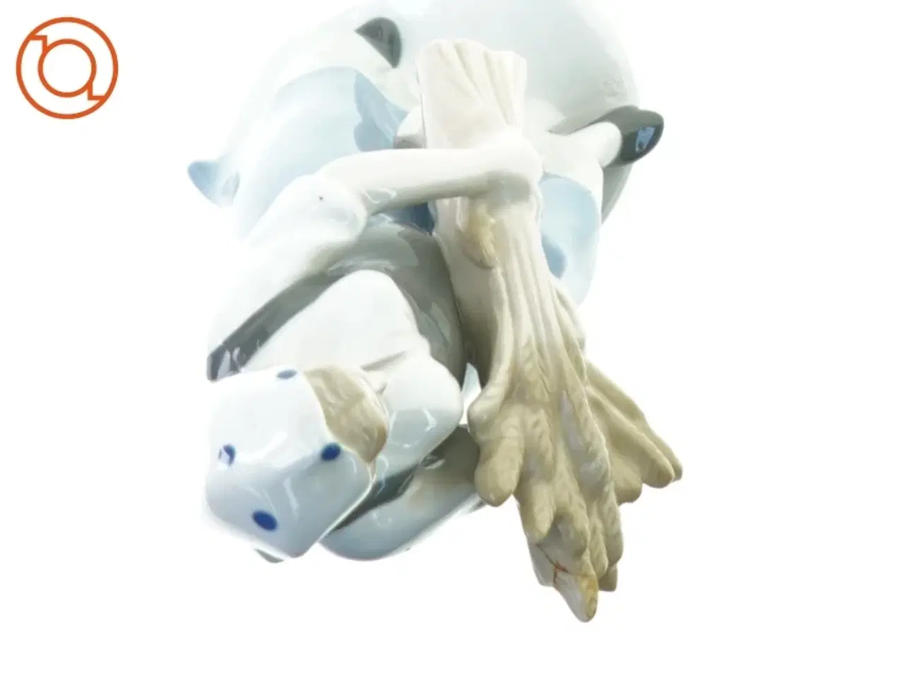 Billede 3 - Bondepige i porcelæn fra Royal Copenhagen (str. 25 x 8 cm)