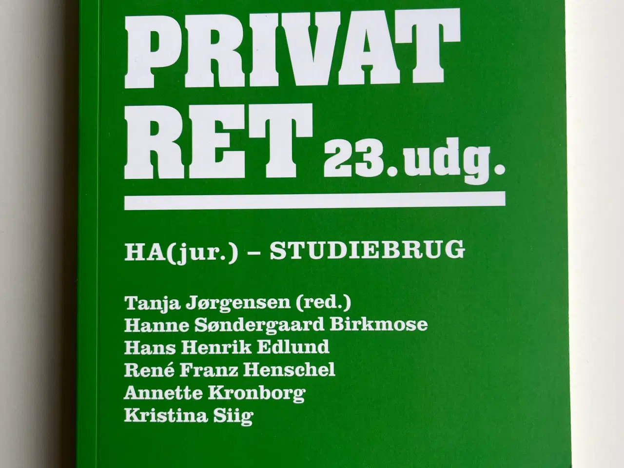 Billede 1 - Dansk Privatret 23. UDGAVE ǀ HA(jur.) - Studiebrug