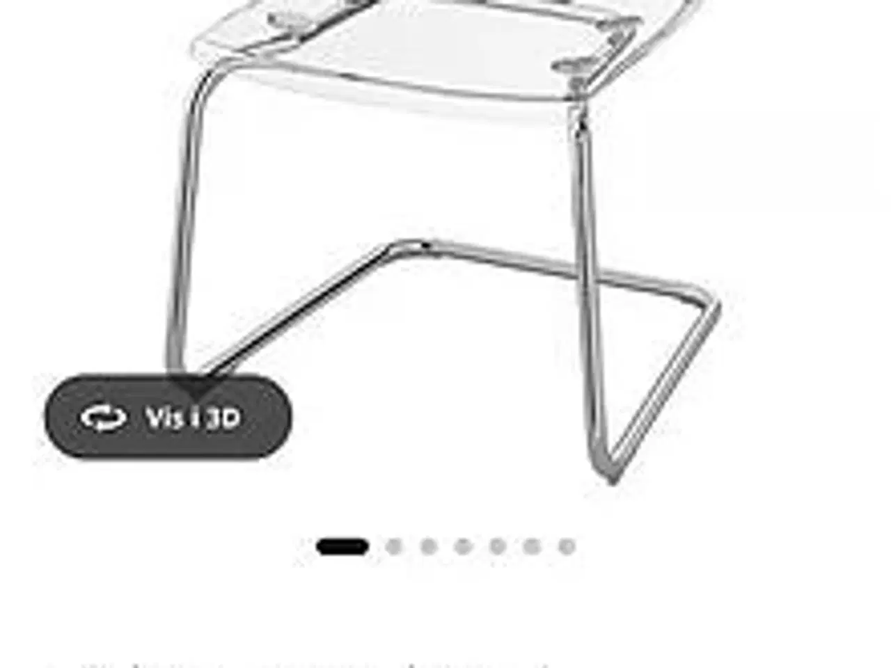 Billede 5 - Stol i transparent plast IKEA
