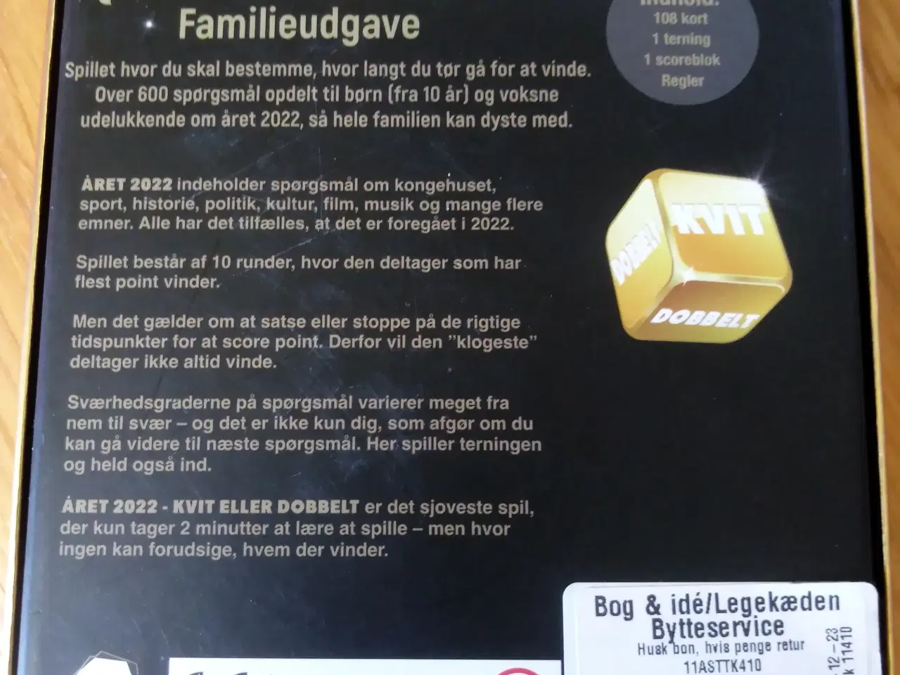 Billede 2 - Kvit eller dobbelt Året 2022 Familieudgave