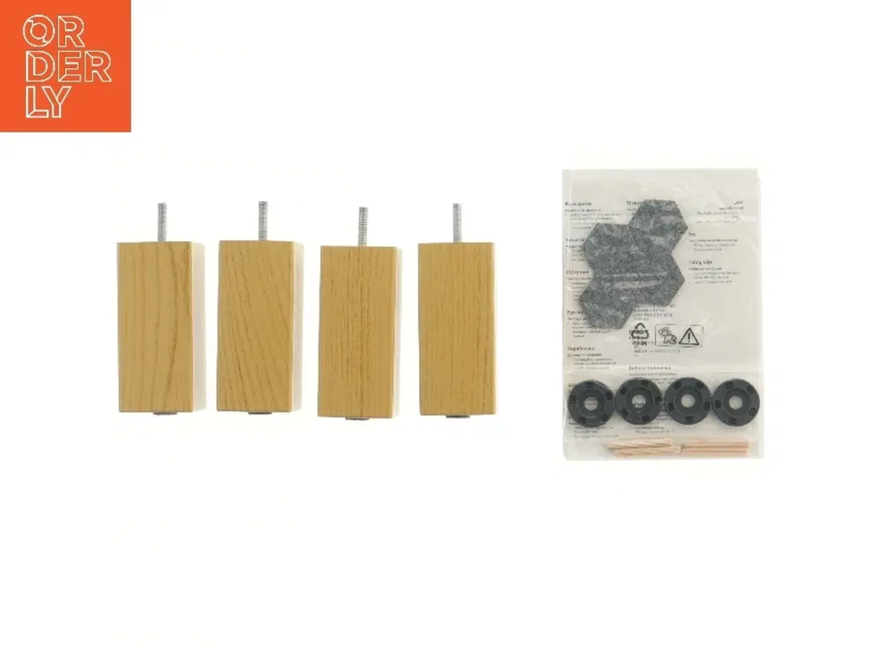 Billede 1 - Sæt af møbelben fra IKEA (str. 12,5x5,5x5,5 cm)