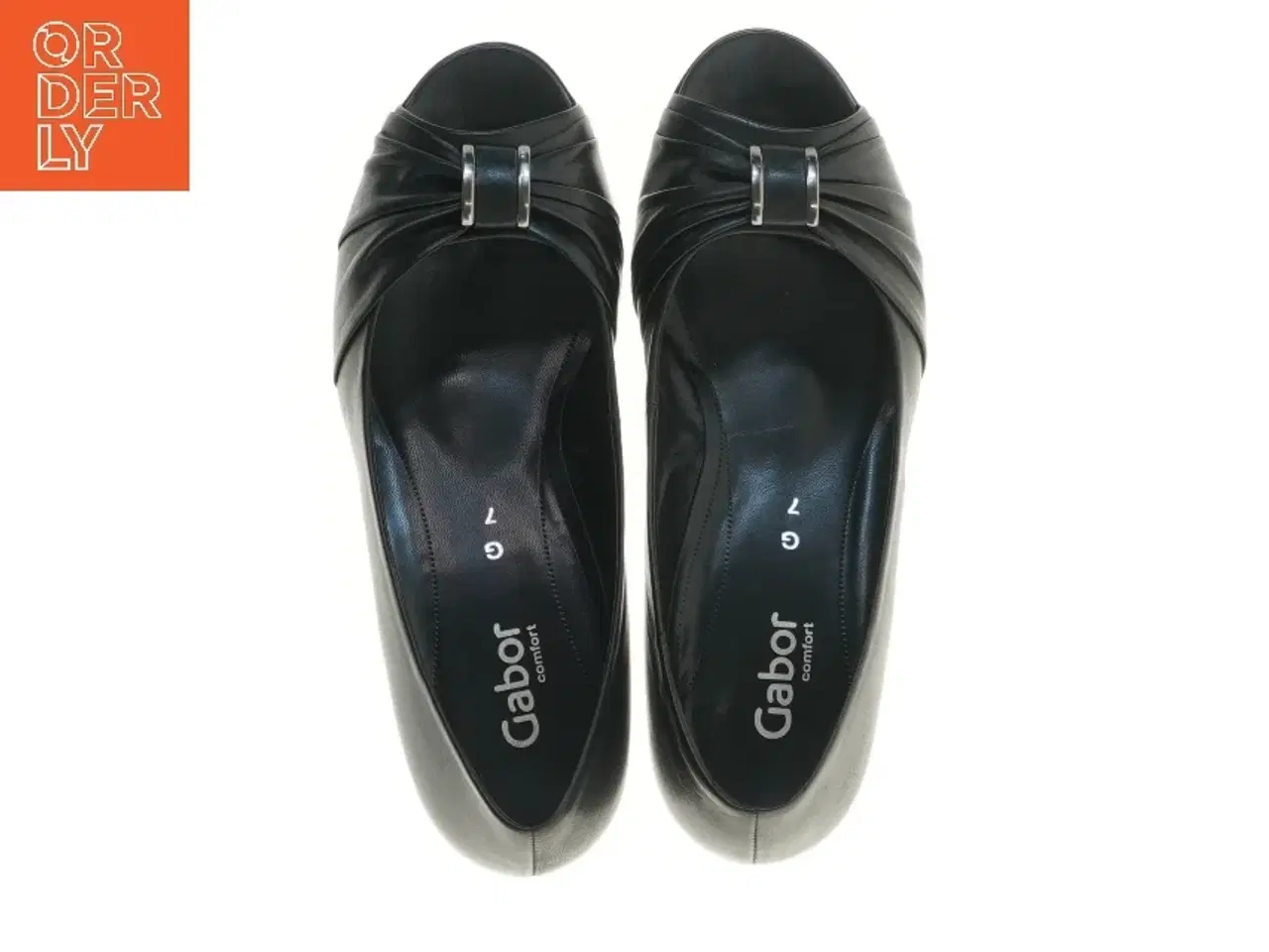 Billede 3 - Sort damepumps med peep-toe fra Gabor (str. 40,5 )