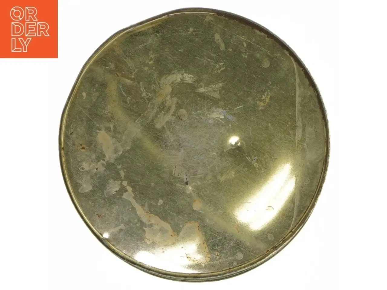 Billede 7 - Vintage Rund Kagedåse med relief låg (str. 14 x 8 cm)
