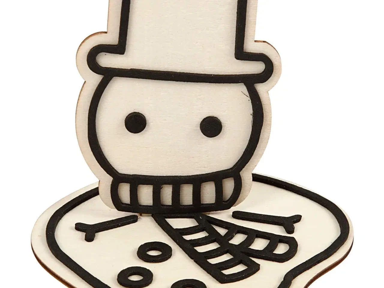 Billede 1 - Unik dekorationsfigur i træ - 11,5 cm høj