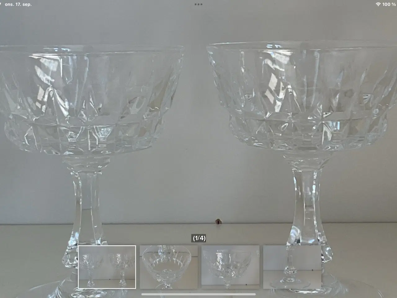 Billede 1 - Fine champagne dessertskål 