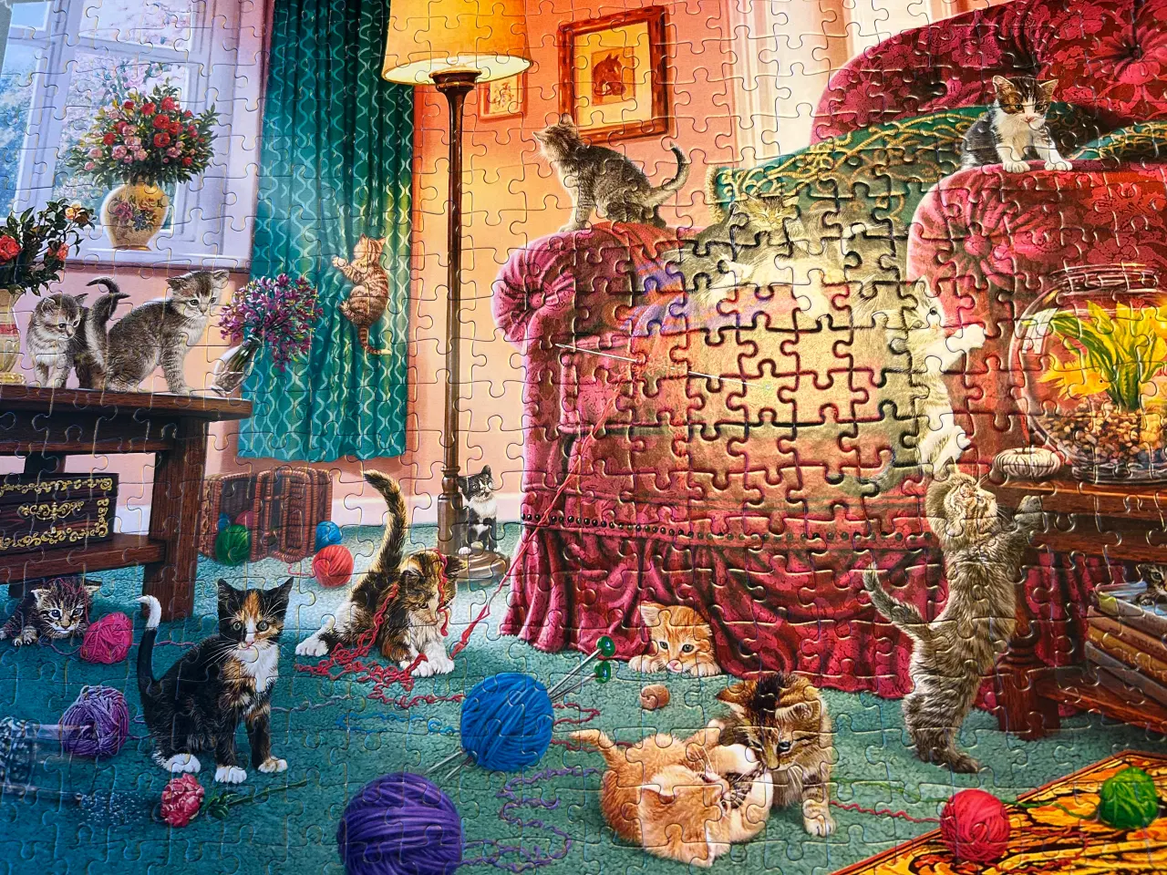 Billede 3 - 4 forskellige puslespil med 500 brikker