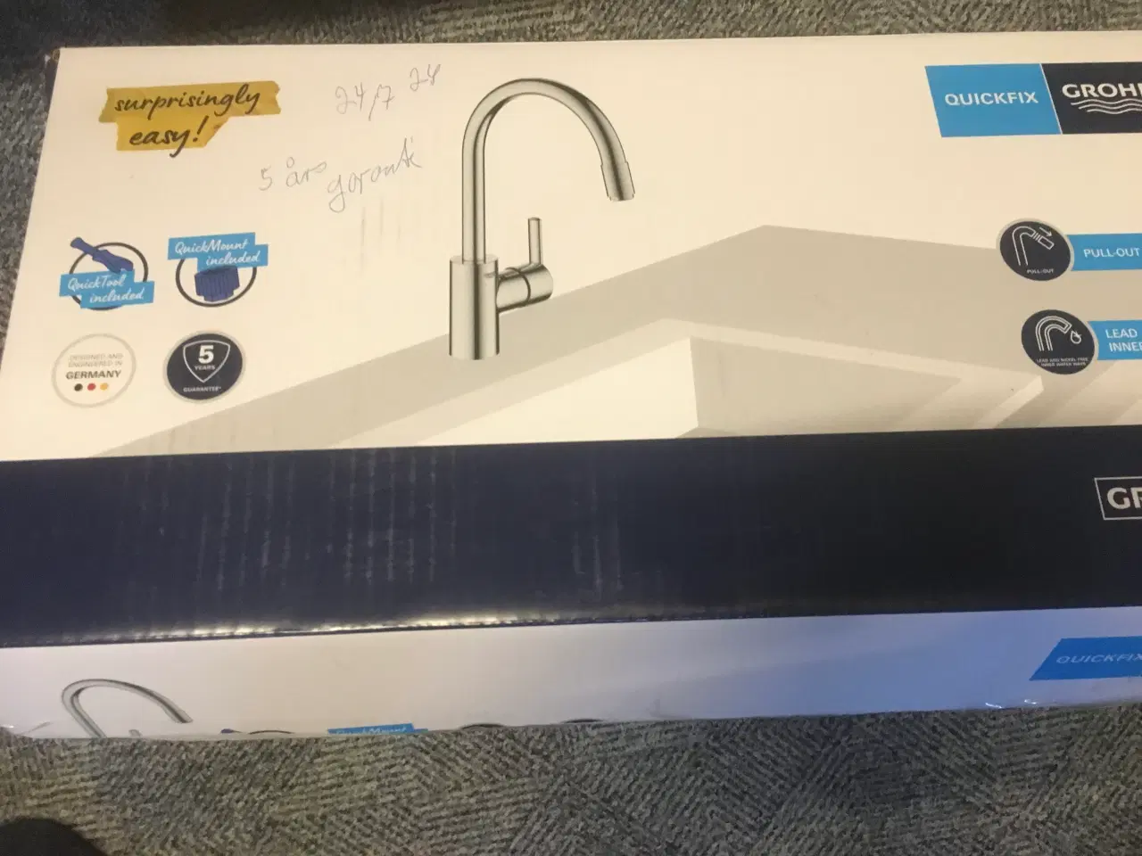 Billede 2 - Køkkenarmatur Grohe QvickFix med udtræk