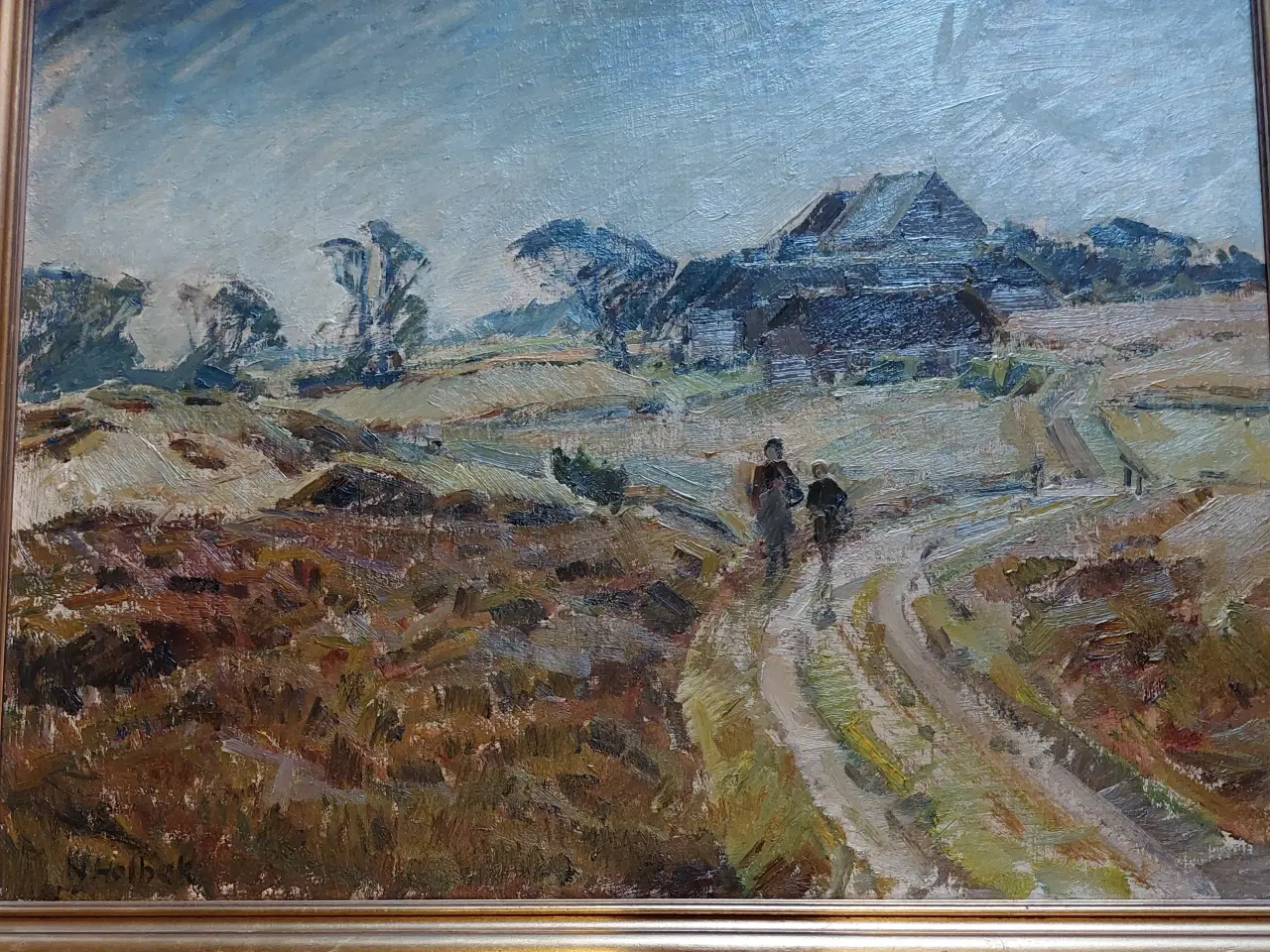 Billede 2 - NIELS HOLBAK - ( 1884 - 1954 )- oliemaleri