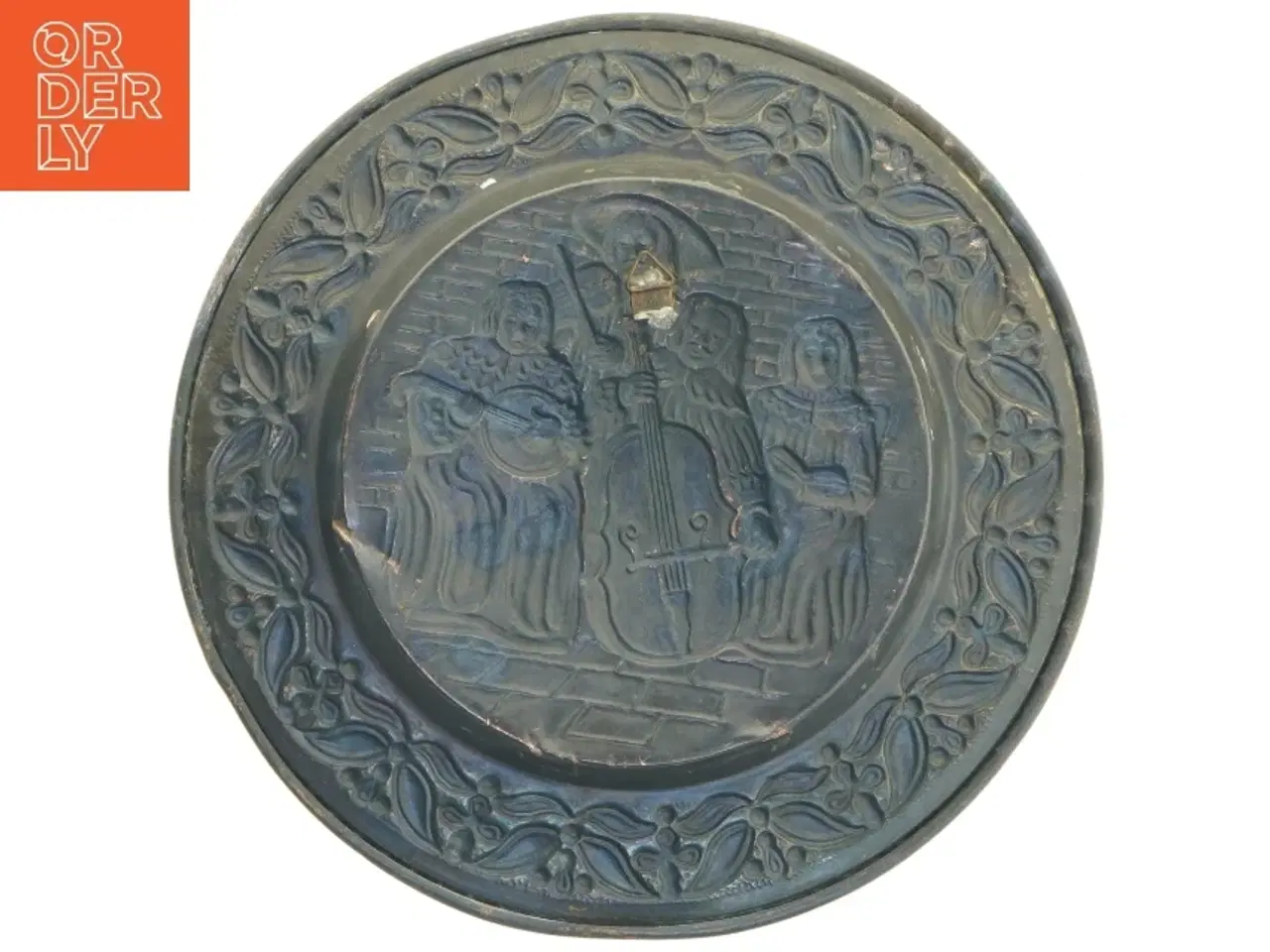 Billede 4 - Dekorativt væg ophæng med musiker figurer (str. Ø 30x2 cm)