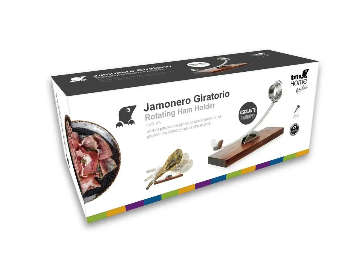 Billede 2 - Skinkeholder i træ TM Home - roterende, mørkebrun