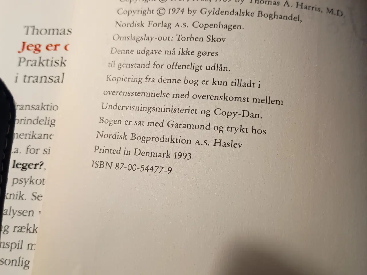 Billede 5 - Jeg Er Ok- Du Er Ok. af Thomas A. Harris.