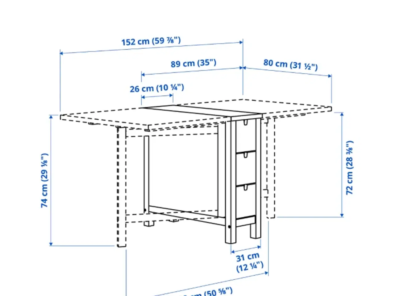 Billede 2 - Norden klapbord ubrugt i original emballage