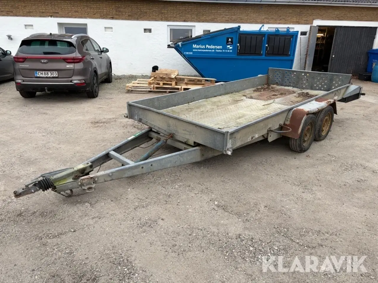 Billede 1 - Maskintrailer Brenderup 2000 kg med tip og alubund