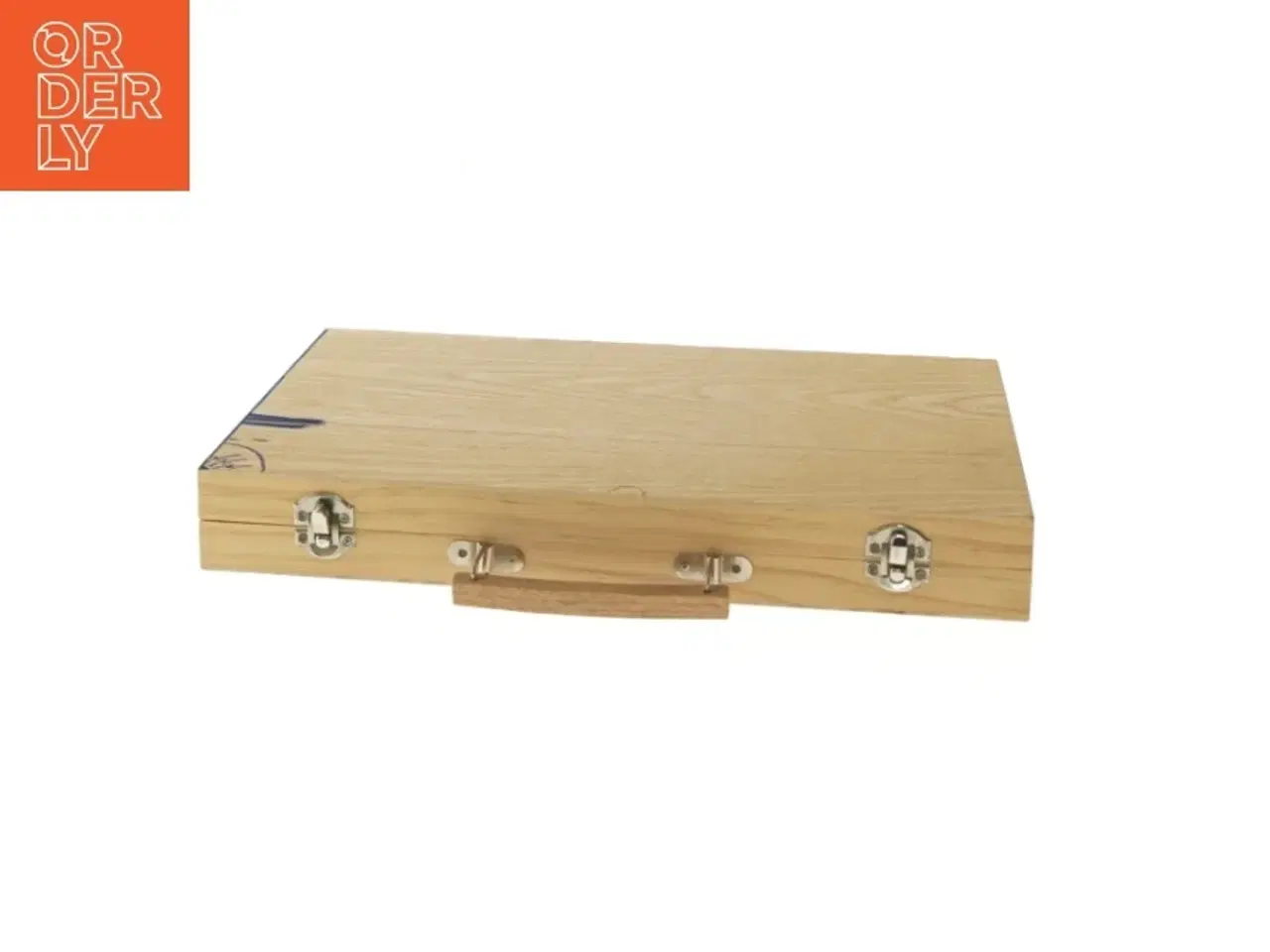 Billede 5 - Tegnesæt i trææske (str. 36,5x22,5 cm)