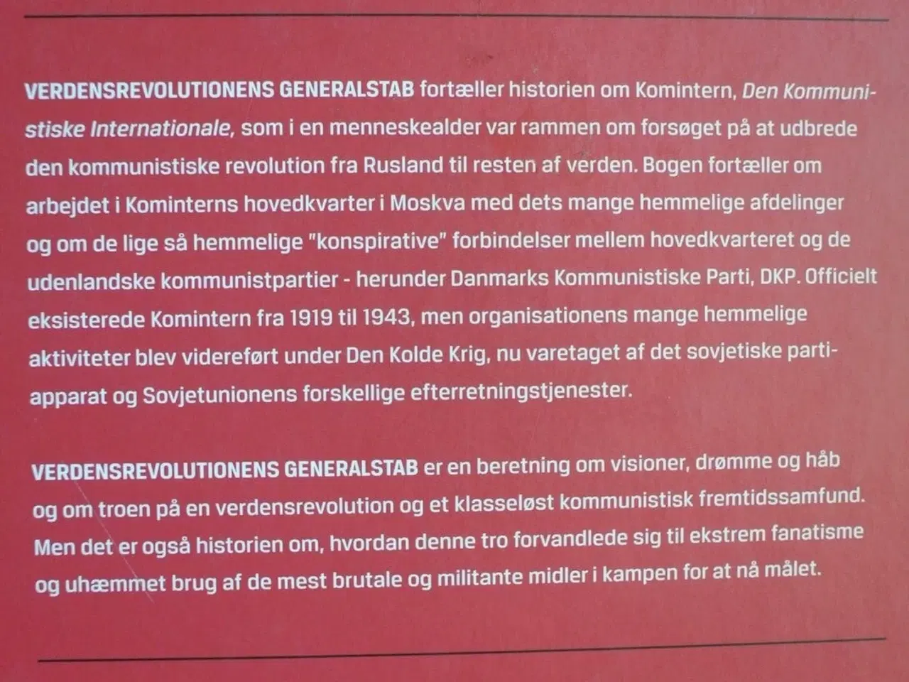 Billede 4 - verdensrevolutionens generalstab. komintern og de 