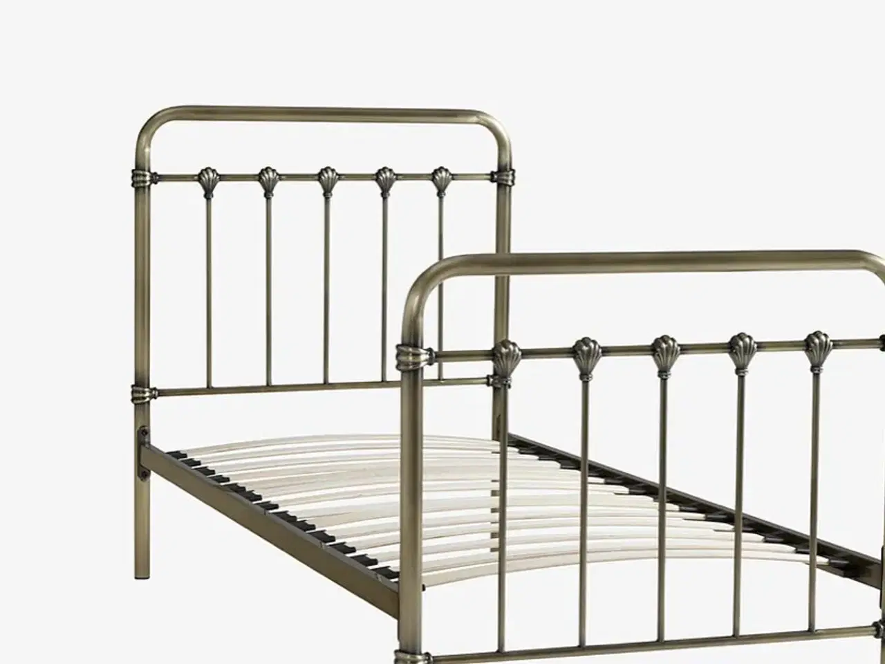 Billede 3 - Super flot seng i industrielt metal look 