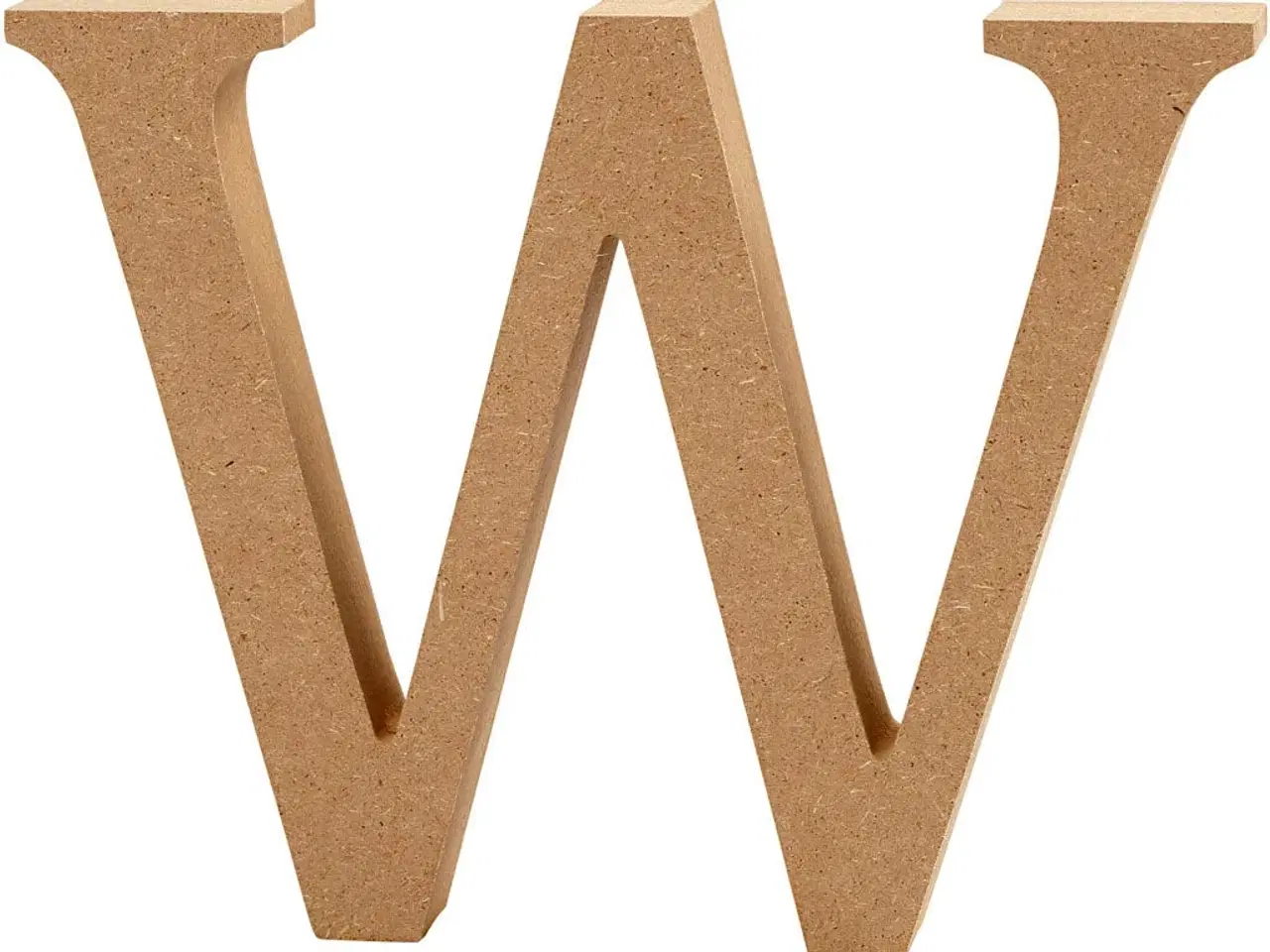 Billede 1 - Stort Træbogstav 'W' - 8 cm H, 1,5 cm Tykkelse