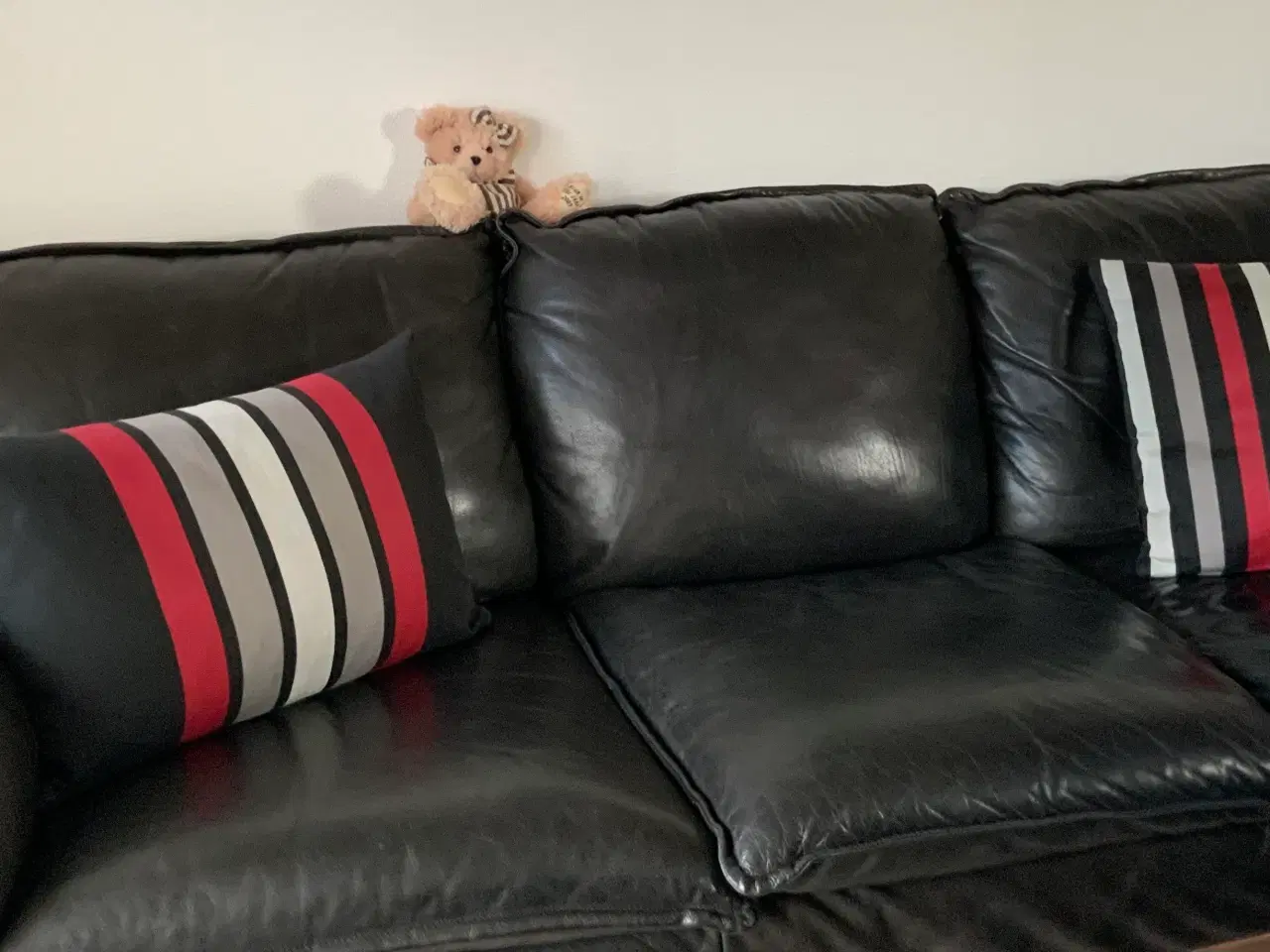 Billede 3 - 3 og 2 personers Læder sofaer, fra røgfri hjem.