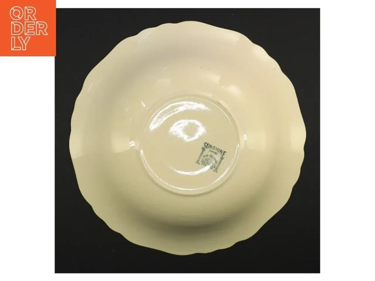 Billede 3 - Engelsk Dekorativt fad skål i porcelæn med blomstermotiv (str. 25 x 7 cm)