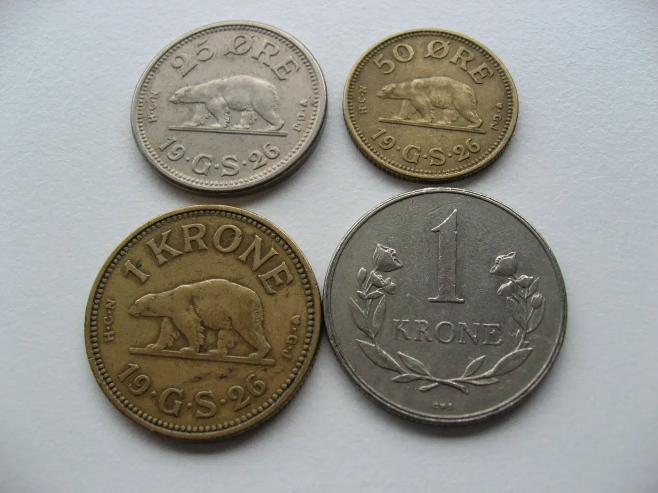 Billede 1 - 4 Flotte grønlandske mønter 3X1926+1960
