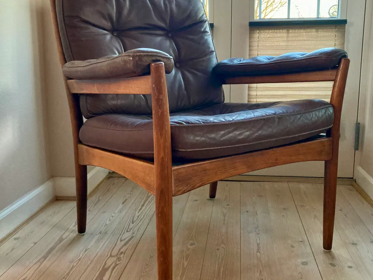 Billede 5 - 60’er læderlænestol, Carmen Göte Møbler