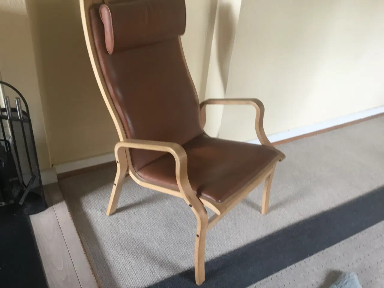 Billede 1 - To læderstole i lysebrunt læder