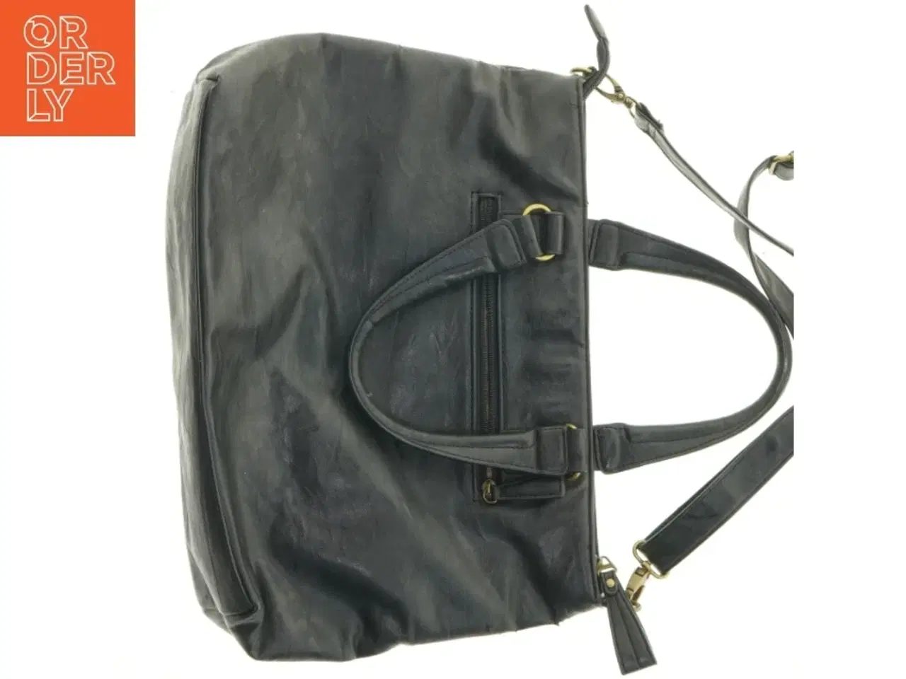 Billede 6 - Stor sort skuldertaske fra The Monte (str. 43x29 cm)