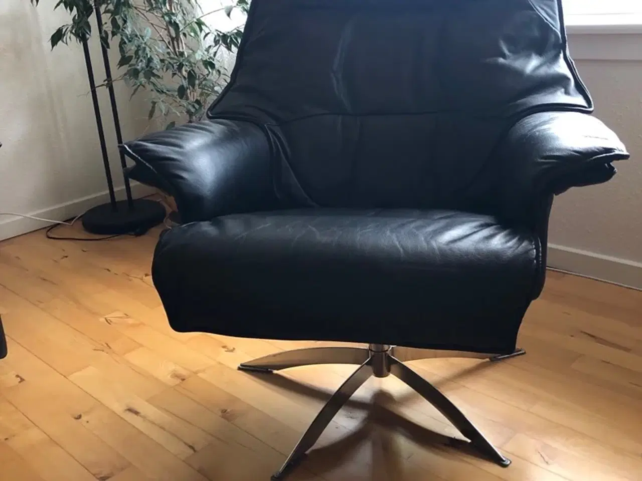 Billede 2 - Lænestol Ægte læder