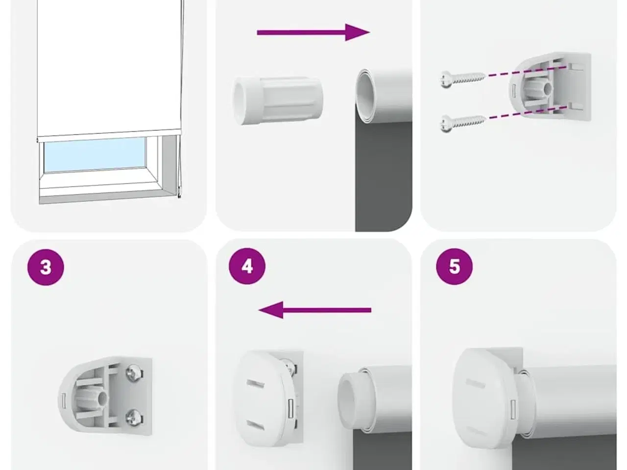 Billede 7 - Rullegardin mørklægning 115x150 cm stofbredde 110,7cm polyester